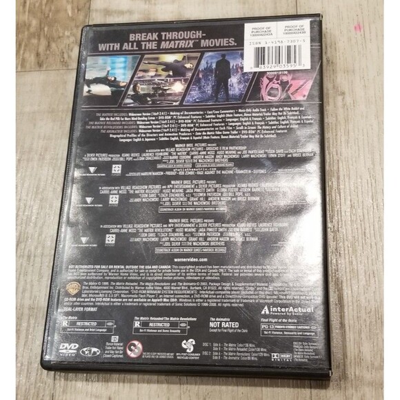 4 Film Favorites: The Matrix Collection The Matrix The Matrix Reloaded VG - Picture 2 of 2